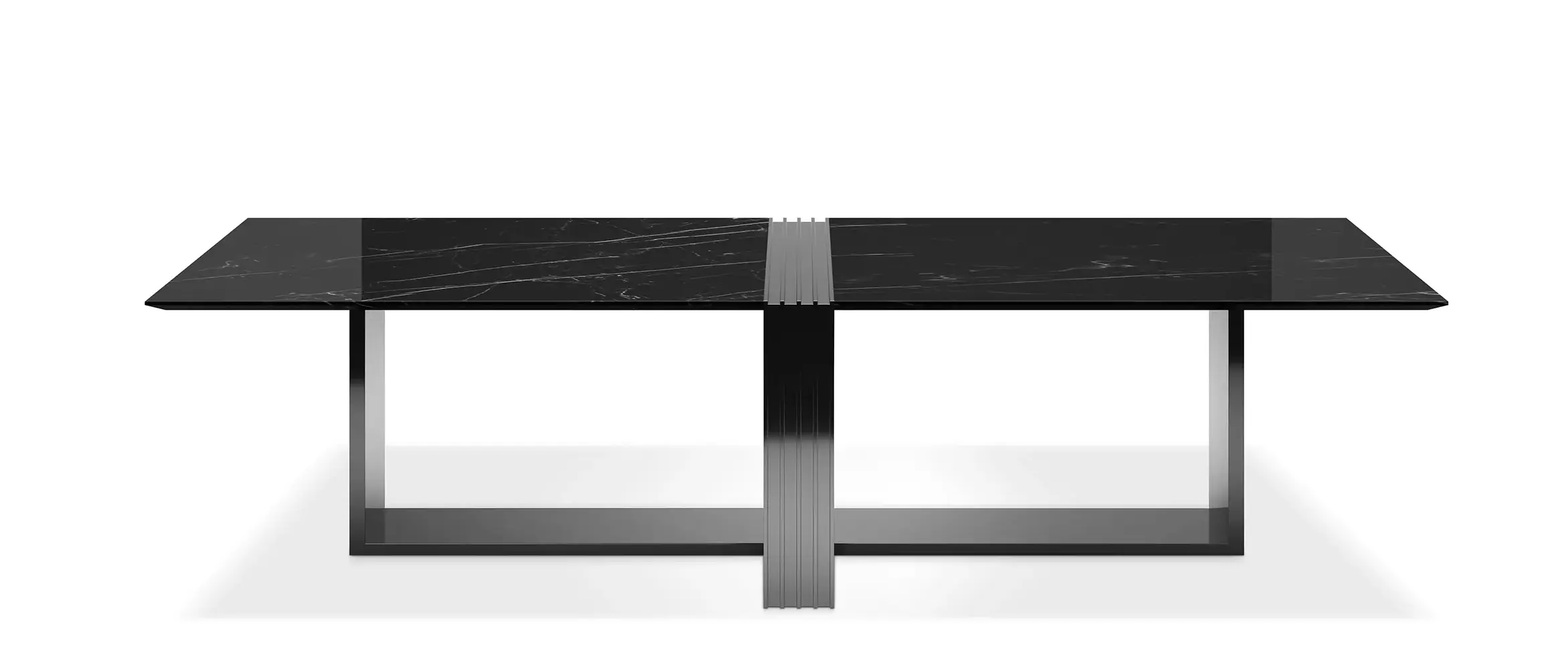 Grande table à manger noire Whirlwind XL