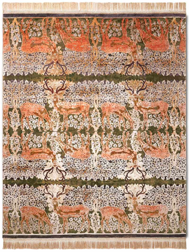 Tapis tissé main Deer | Taille: 365 × 457 cm