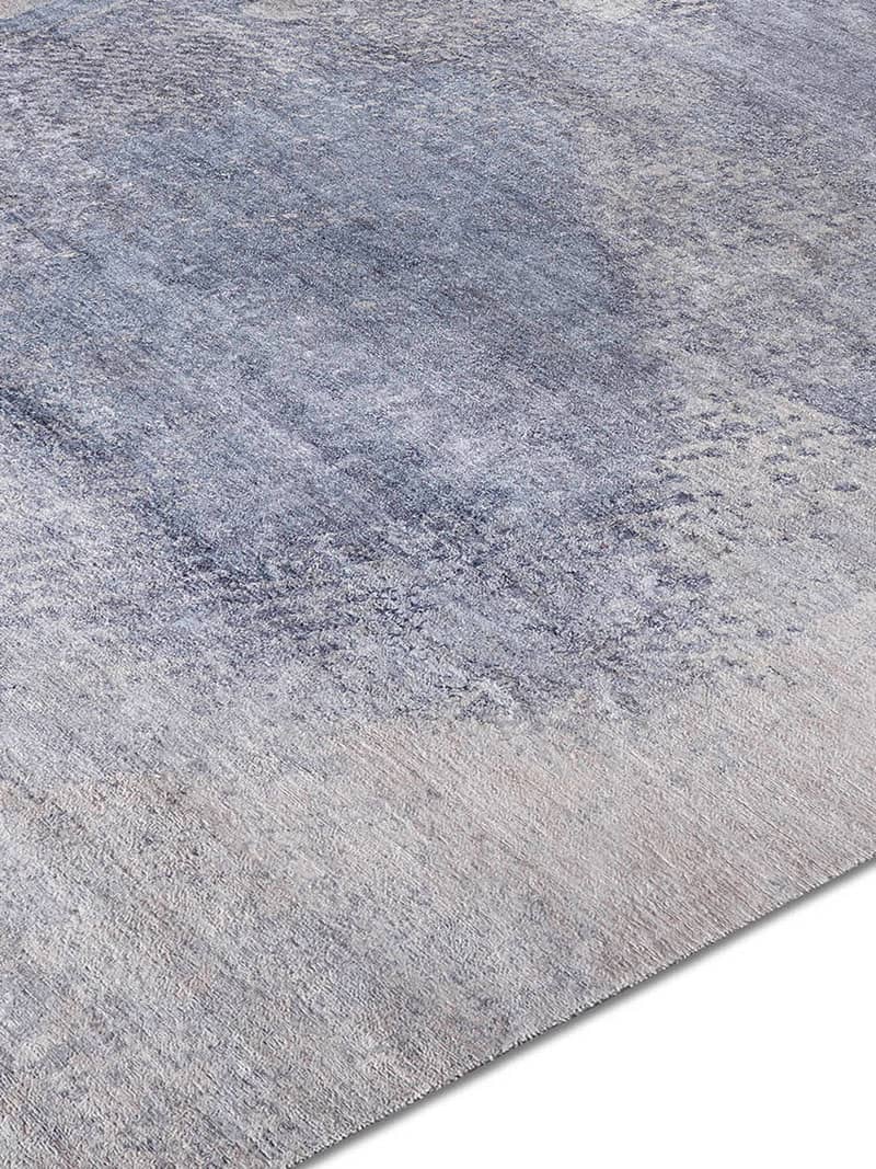 Tapis noué à la main Argent gris | Taille: 122 × 183 cm