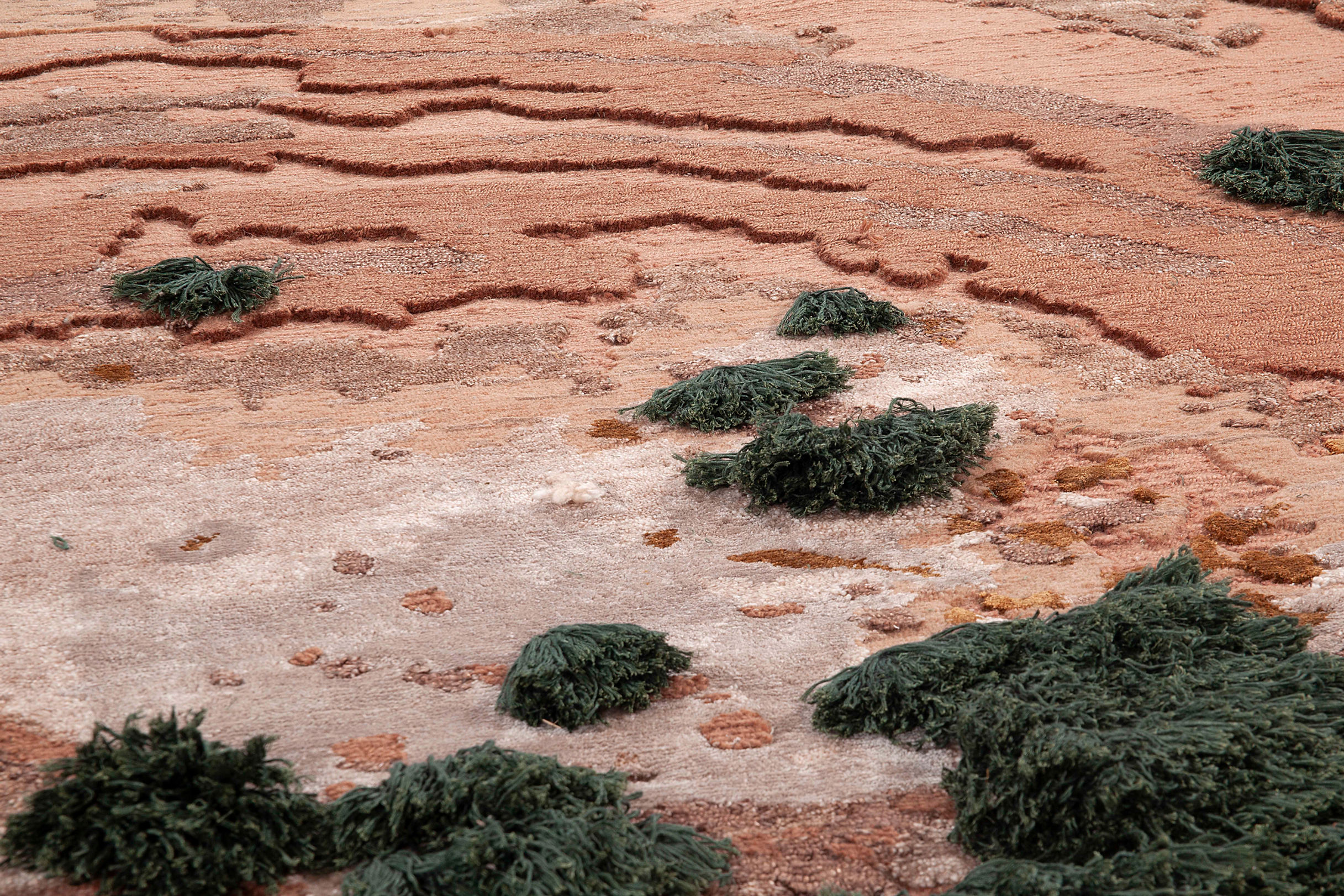 Art Deco karamel tapijt | Maat: Ø 300 cm