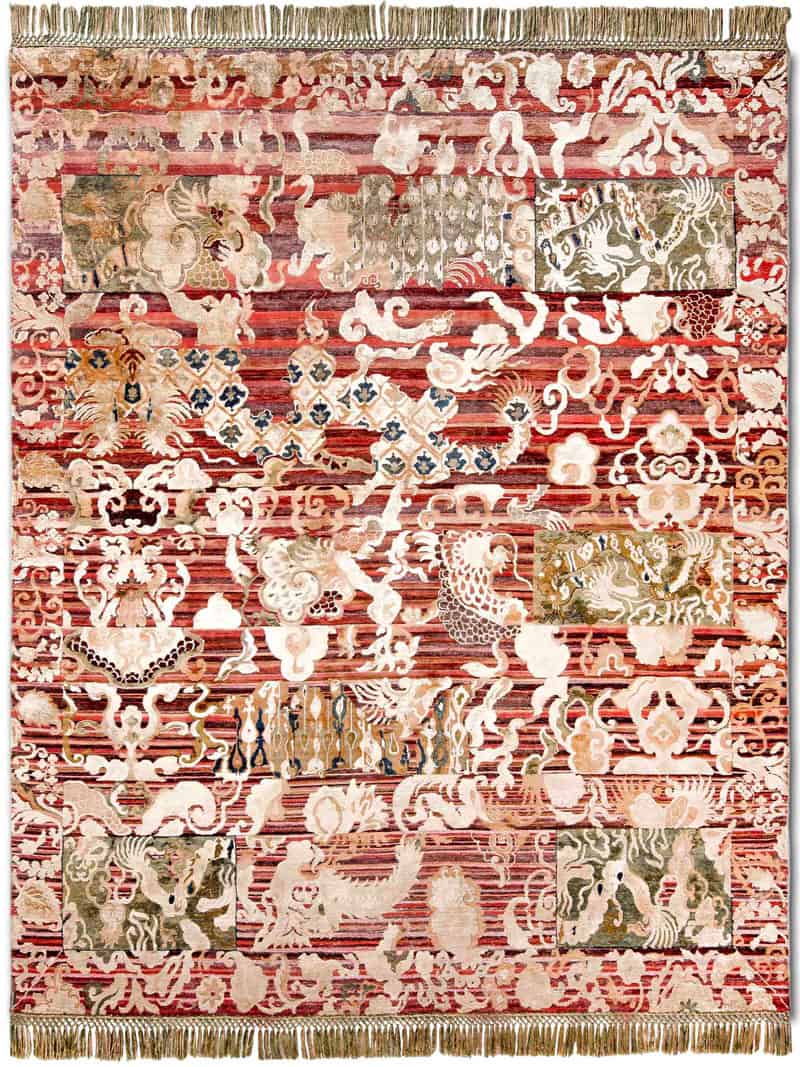 Tapis de luxe noué à la main Dragon