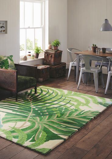 Sanderson Manila groen tapijt | Maat: 250 × 350 cm