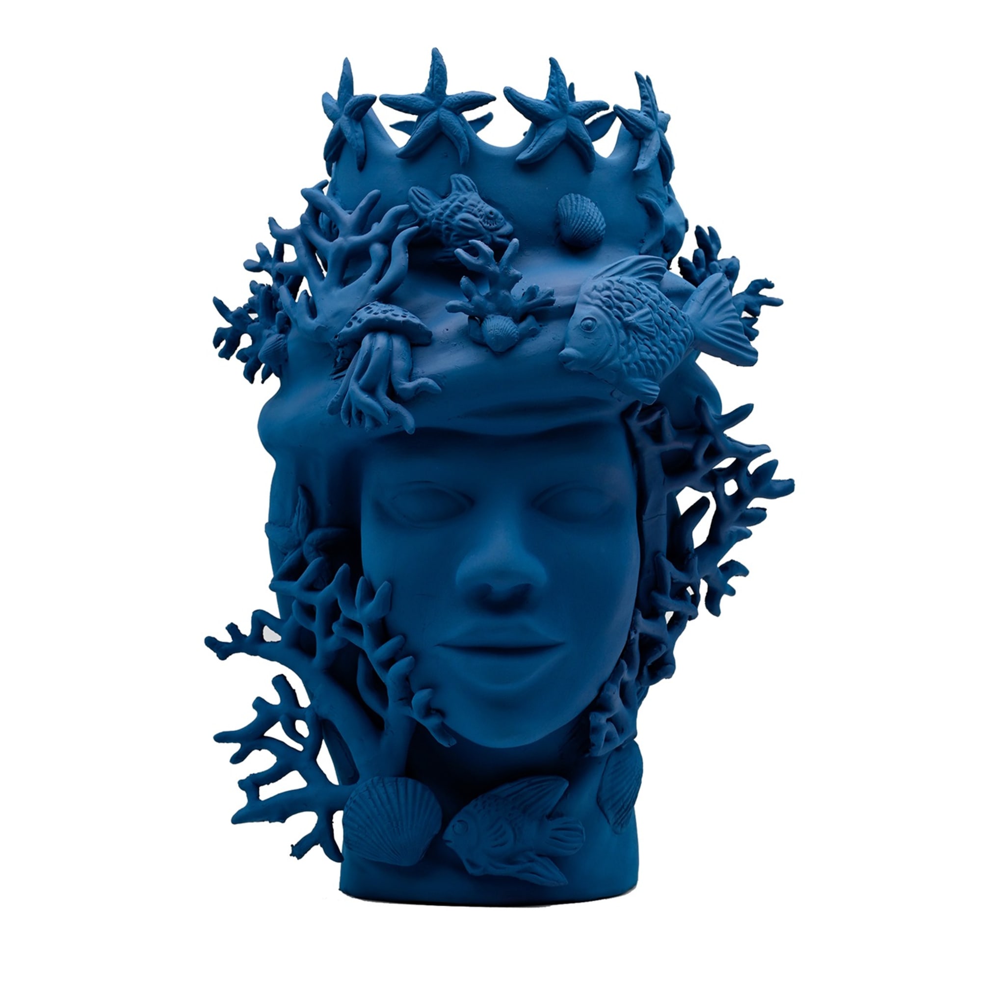 Sculpture artisanale bleu roi Moorkop