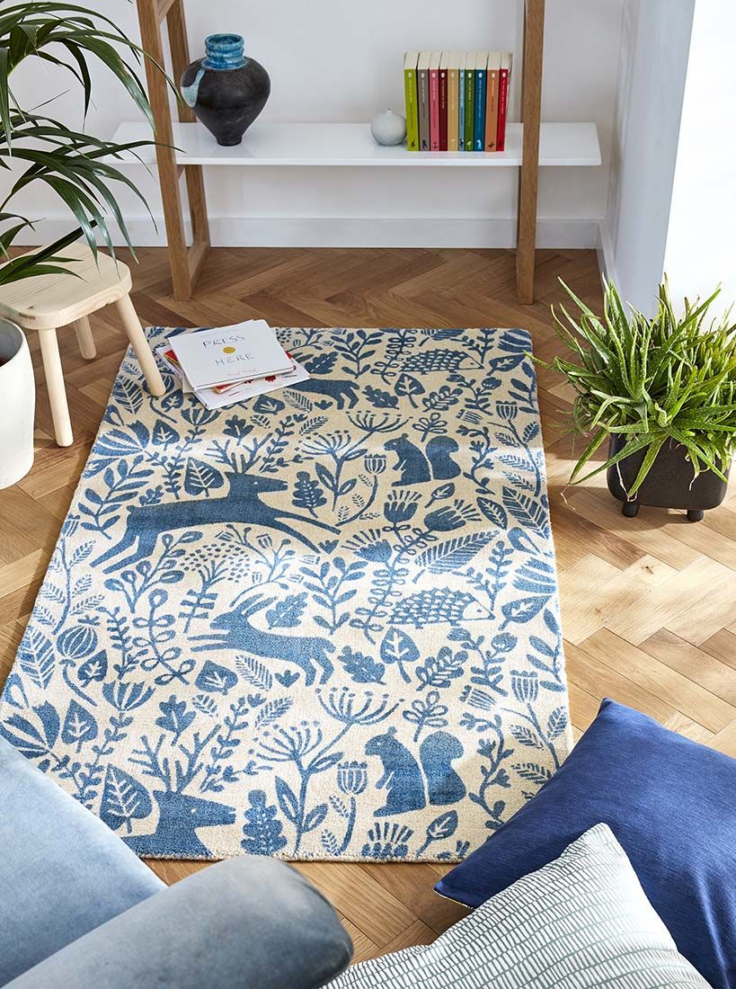 Kelda kobalt tapijt | Maat: 120 × 180 cm