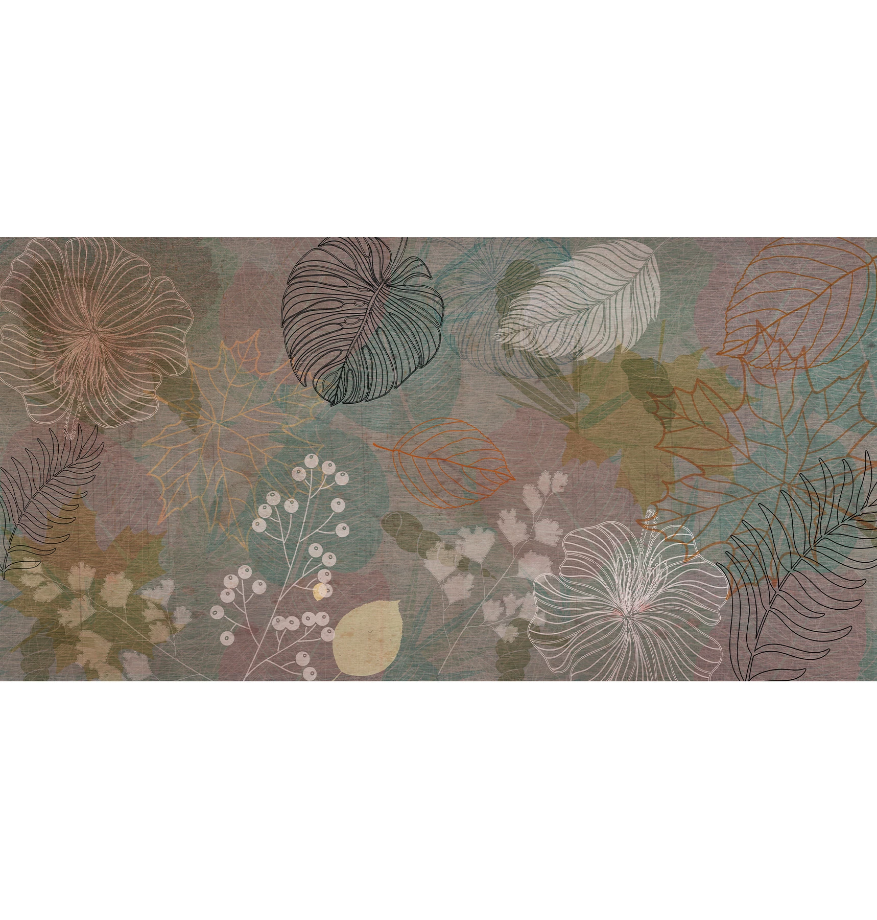 Autumn Flowers behang