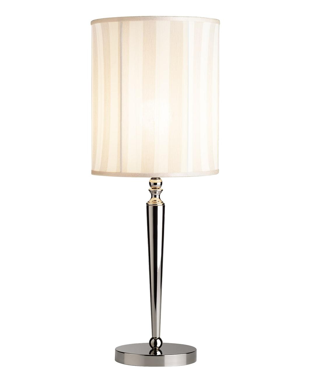 Lampe de table élégante avec abat-jour rayé