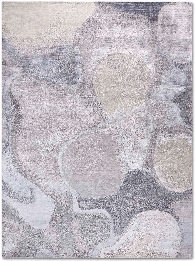 Tapis de luxe fait main Argent | Taille: 274 × 365 cm
