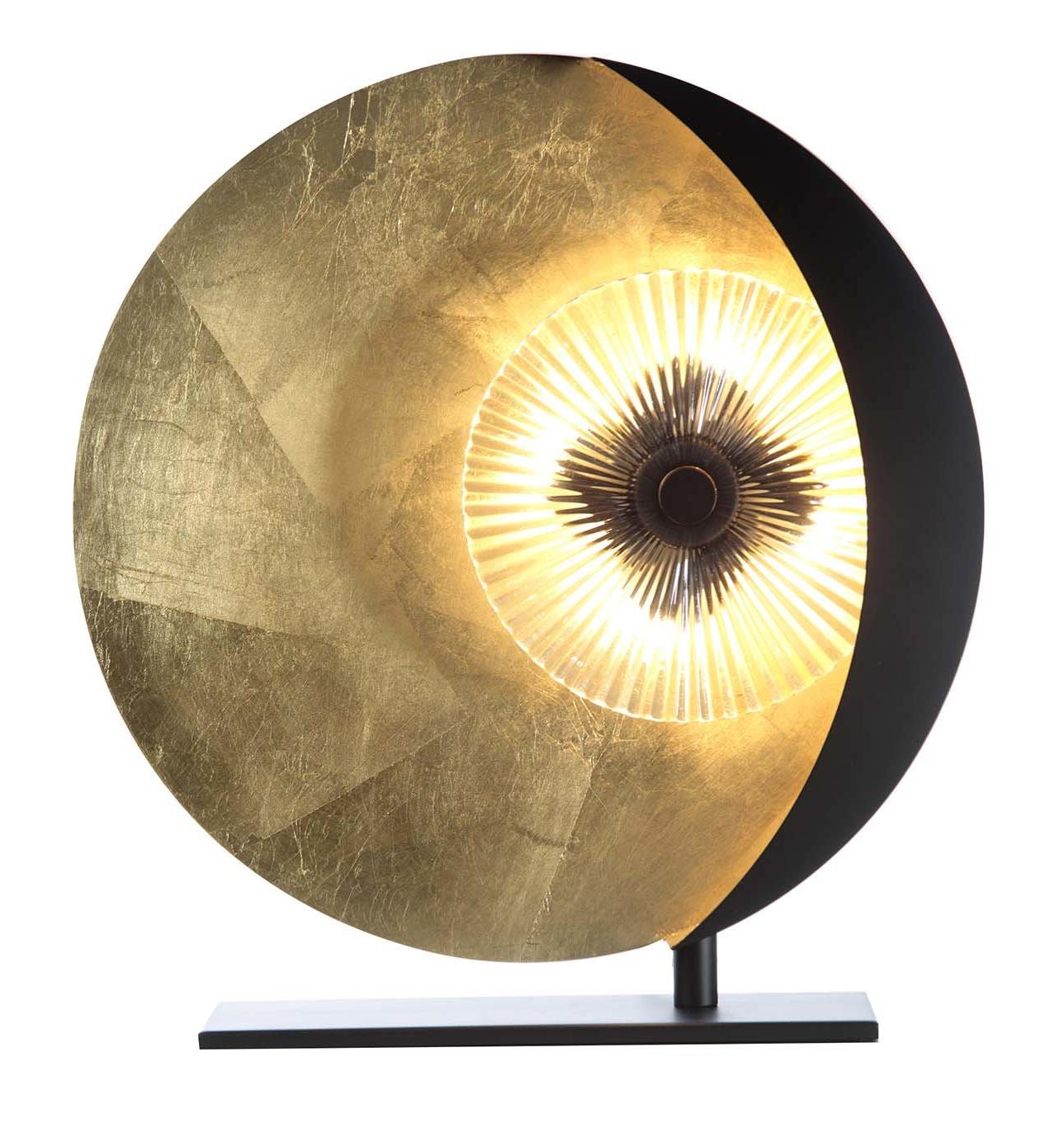 Eye gouden blad kristallen tafellamp