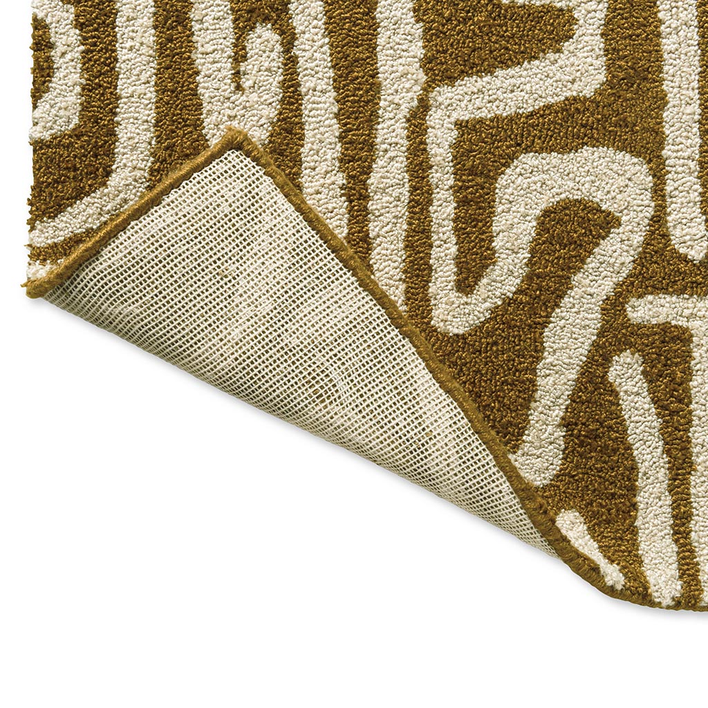 Melodic oker/goud outdoor vloerkleed