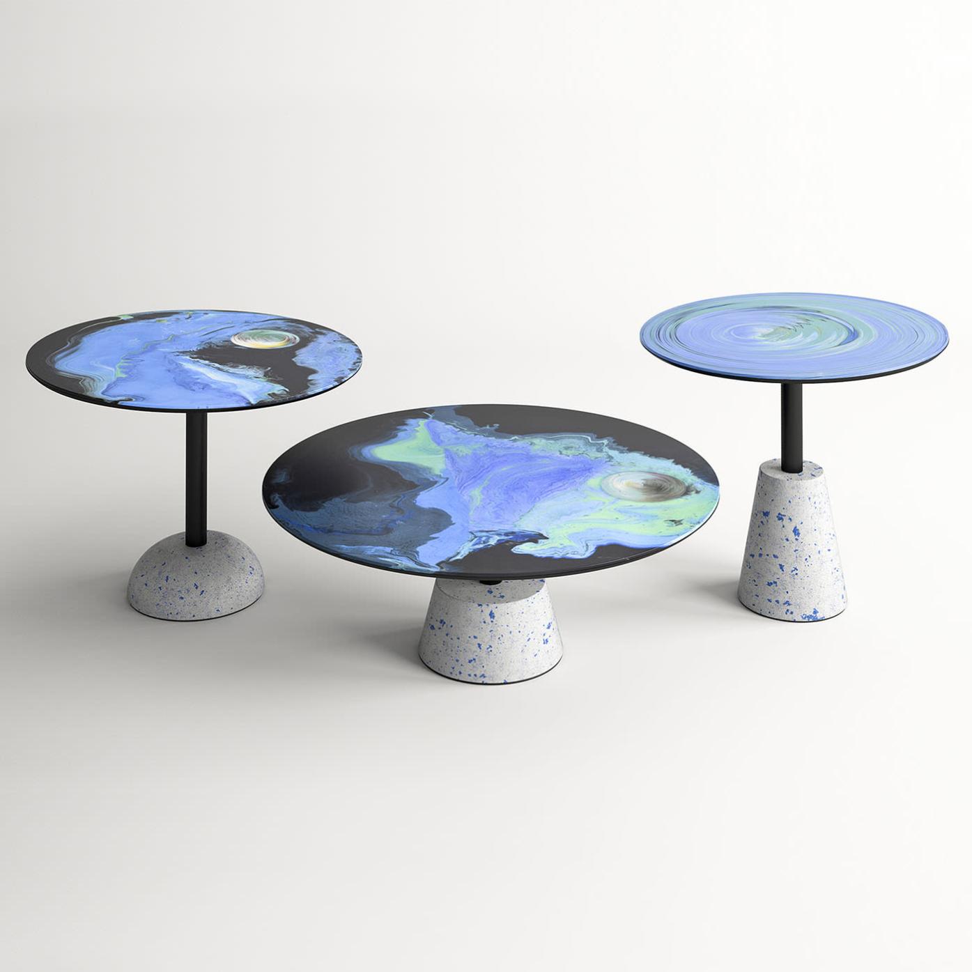 Astraliti ronde metalen salontafel