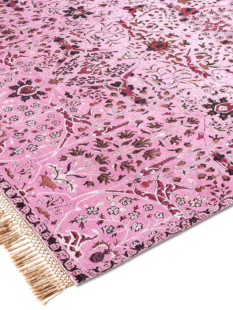 Teheran Pink handgemaakt luxe tapijt | Maat: 170 × 240 cm