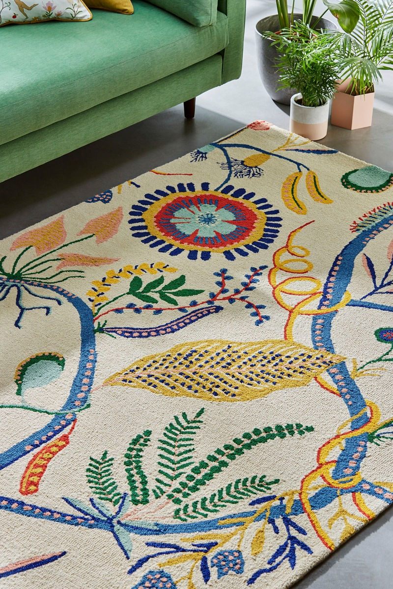 Tapis Jackfruit chai/sauge | Taille: 120 × 180 cm