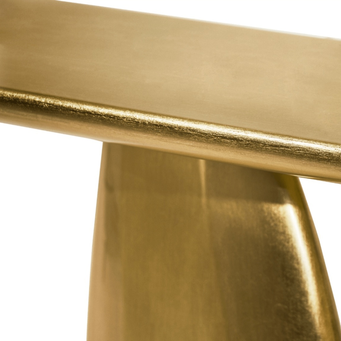 Sculpturale gouden console
