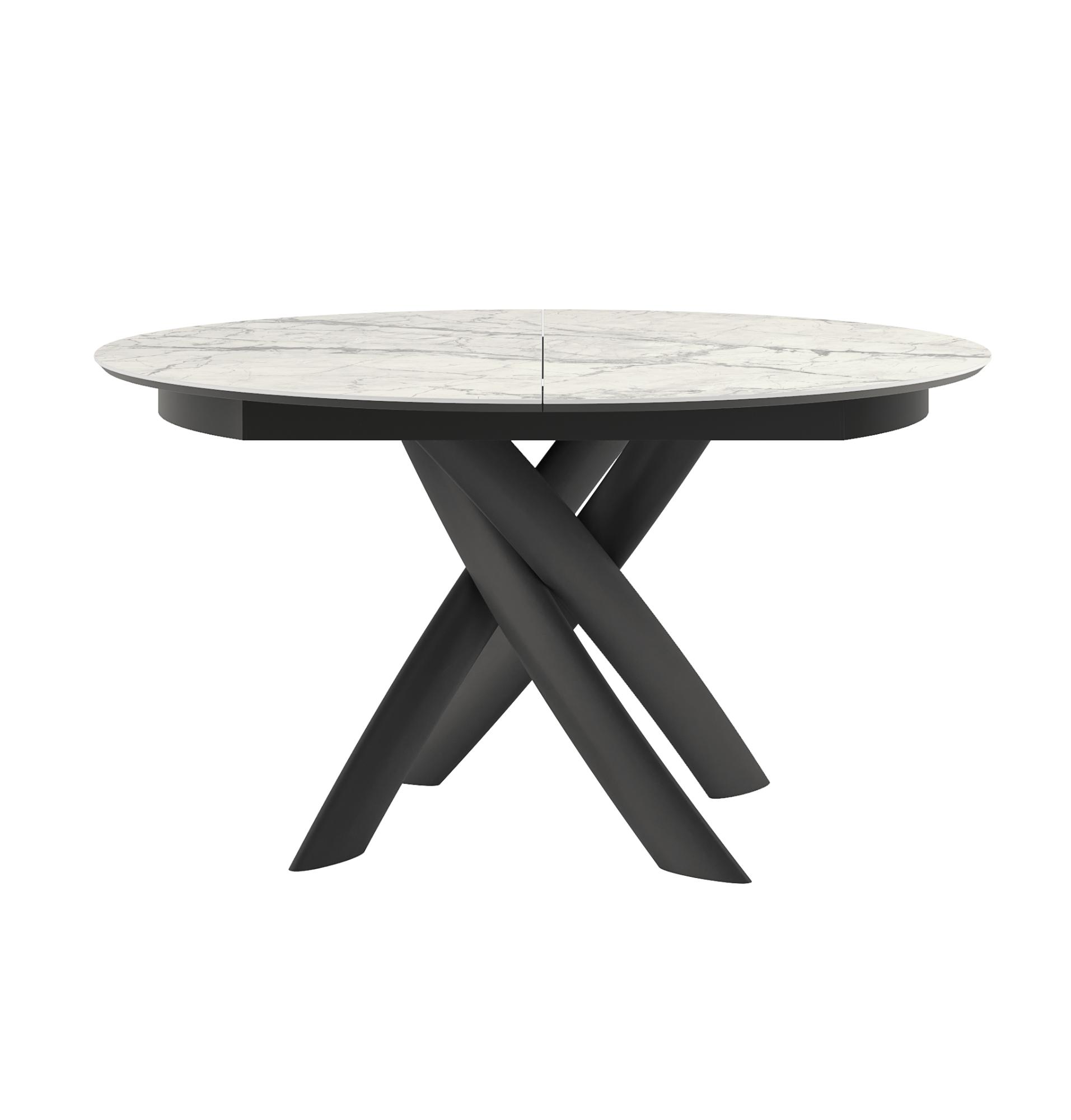 Table à manger ronde extensible Style