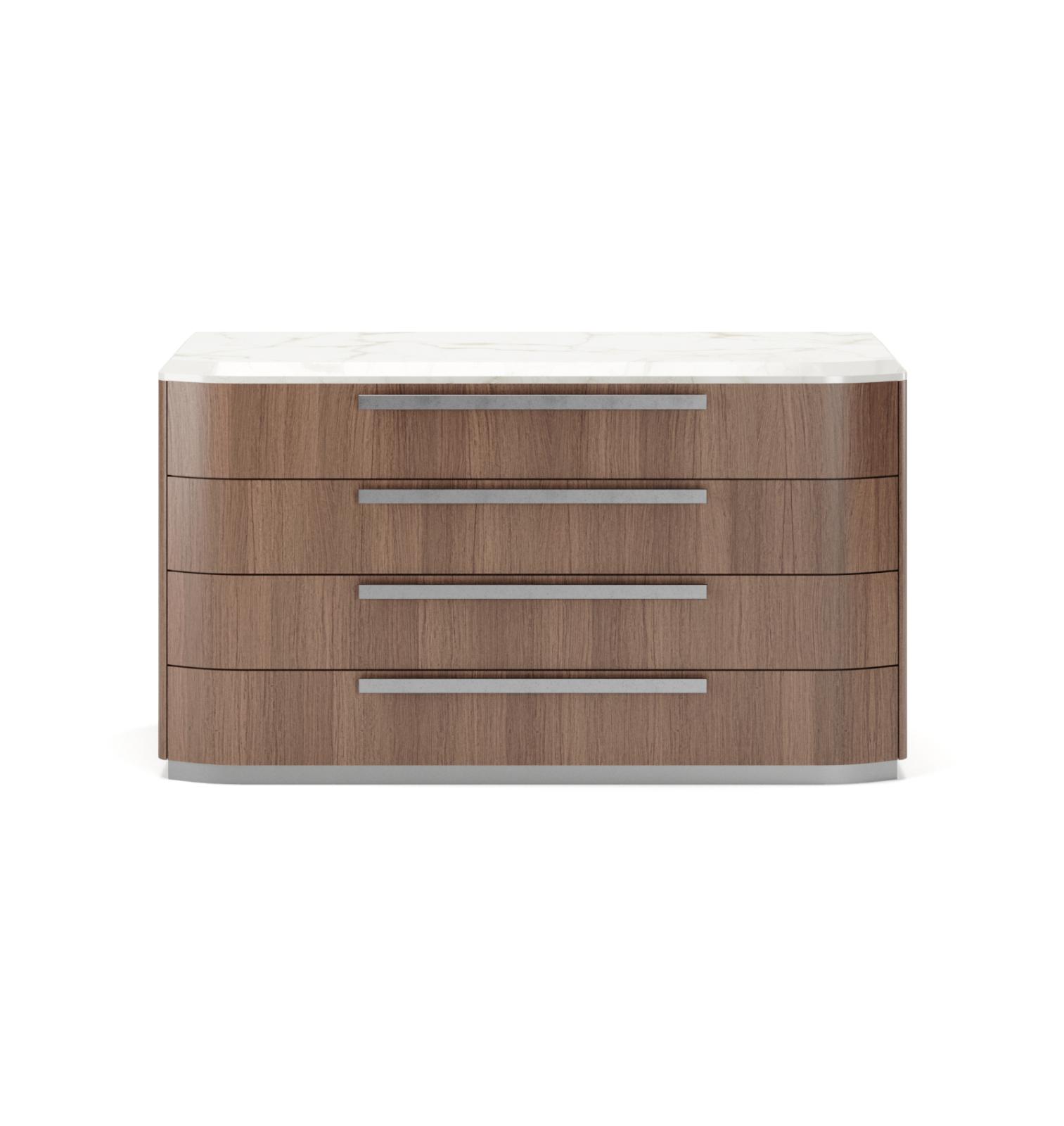 Commode en bois et marbre Andy