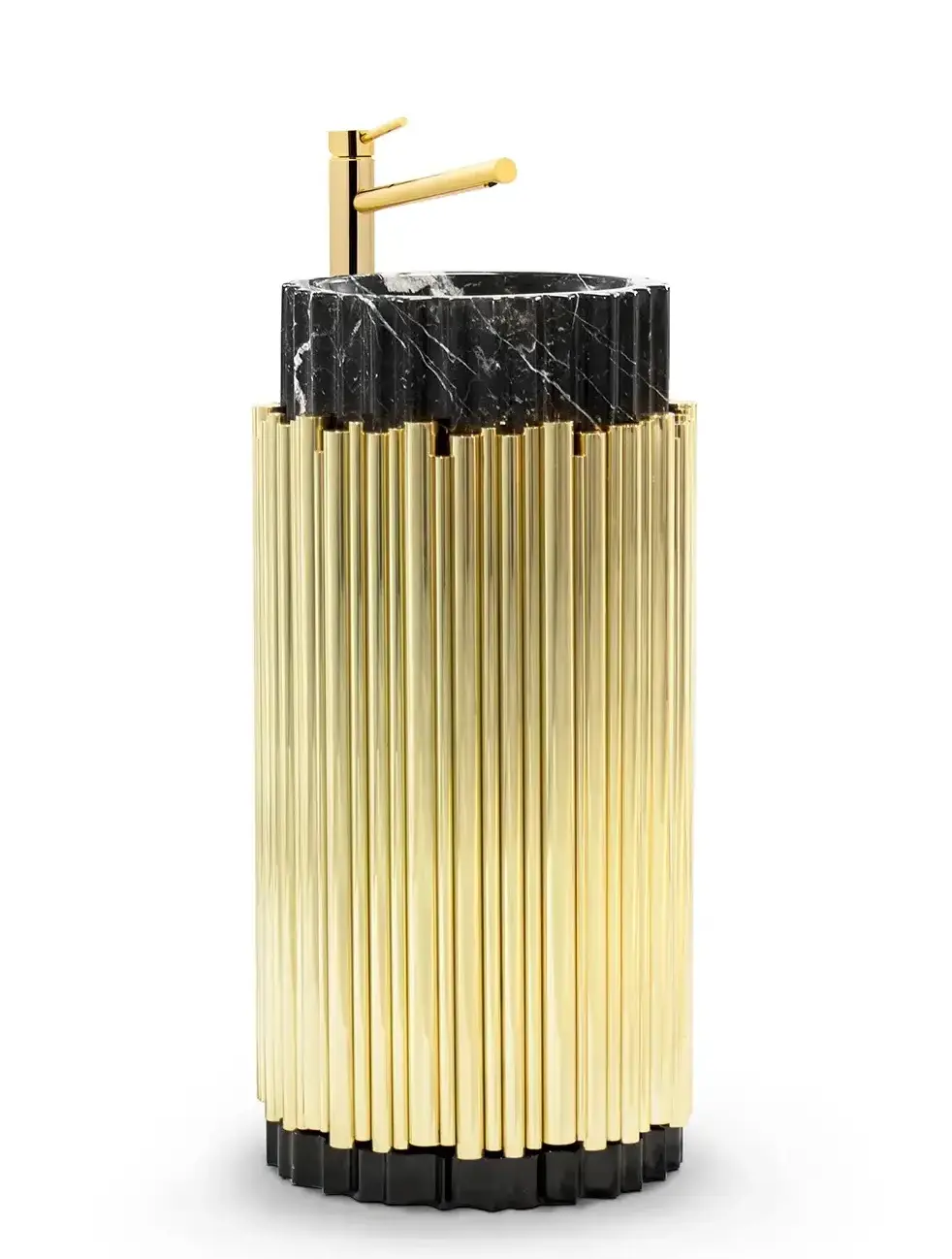 Lavabo Harmony noir/or