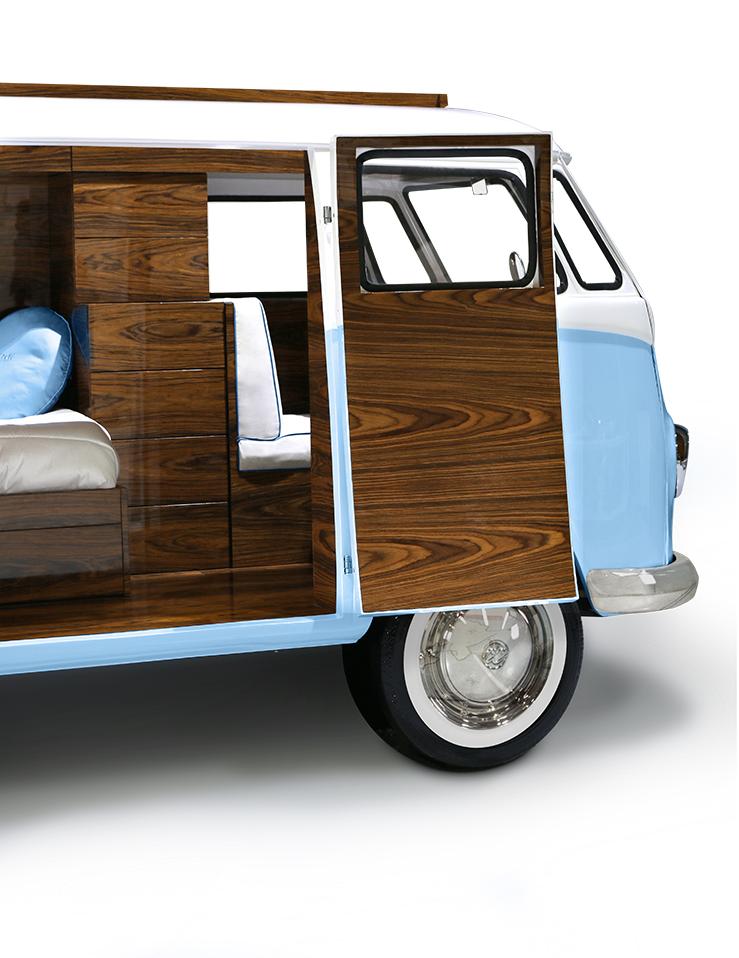 Reiziger caravan blauw beddenset