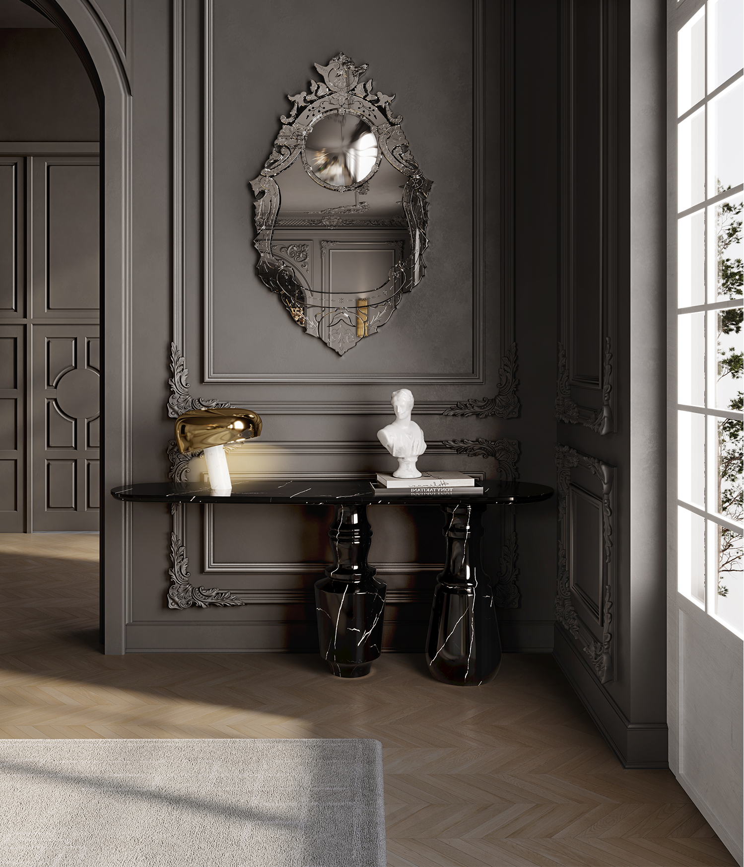 Console Obsidian Nero Marquina