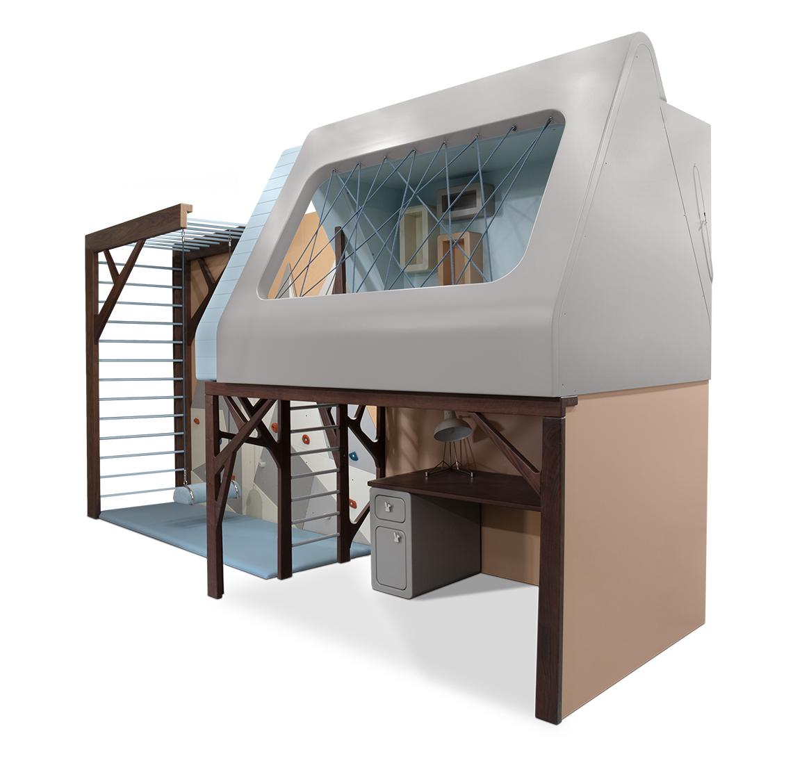 Maisonnette de jeu Explorateur de la jungle | Configuration: Gym + Bed