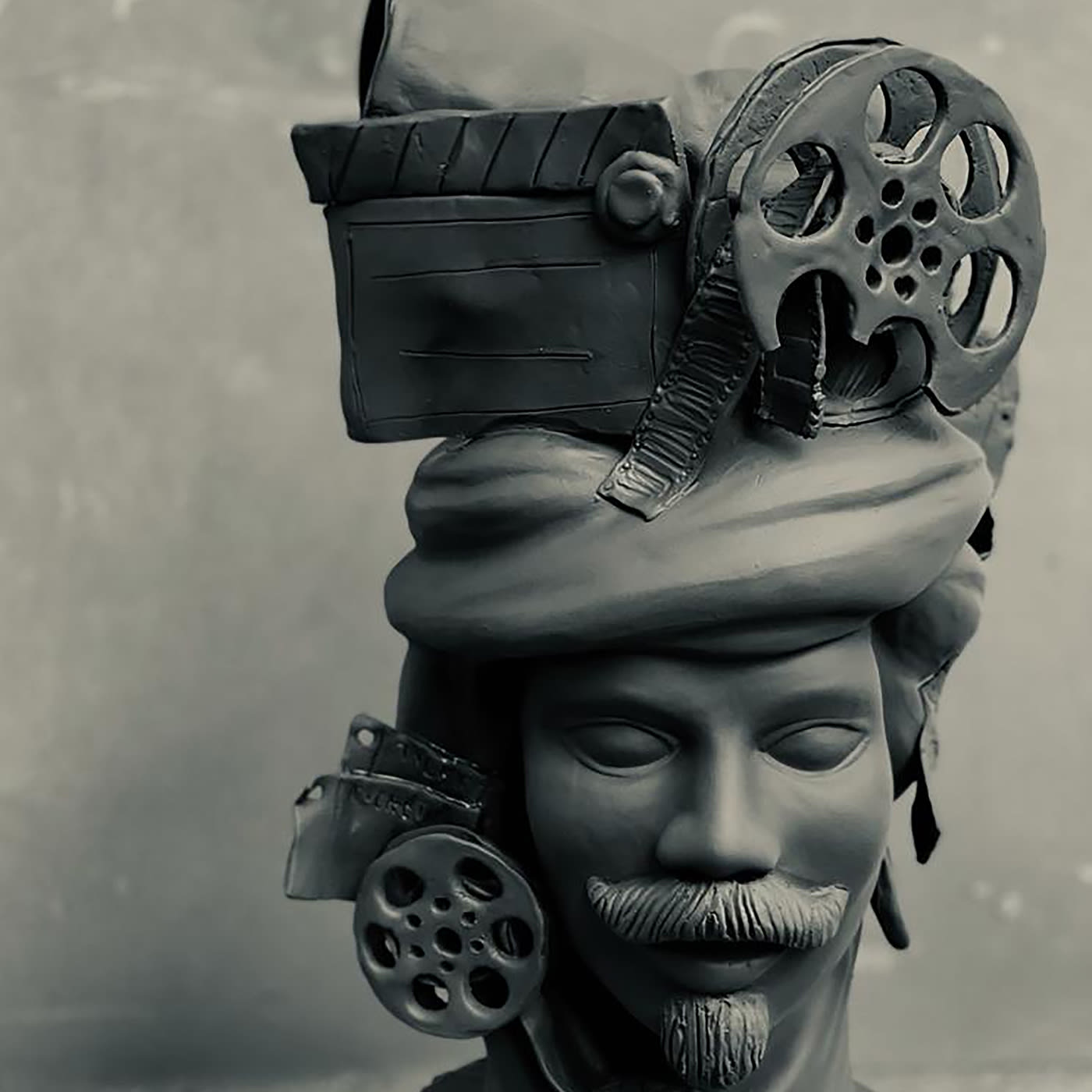 Sculpture grise mate Moorkop