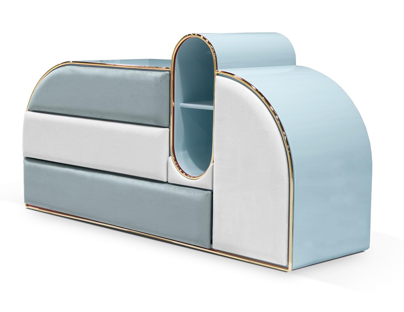 Commode triple Barbe à papa
