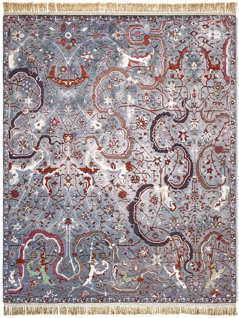 Tabriz Charcoal luxe vloerkleed