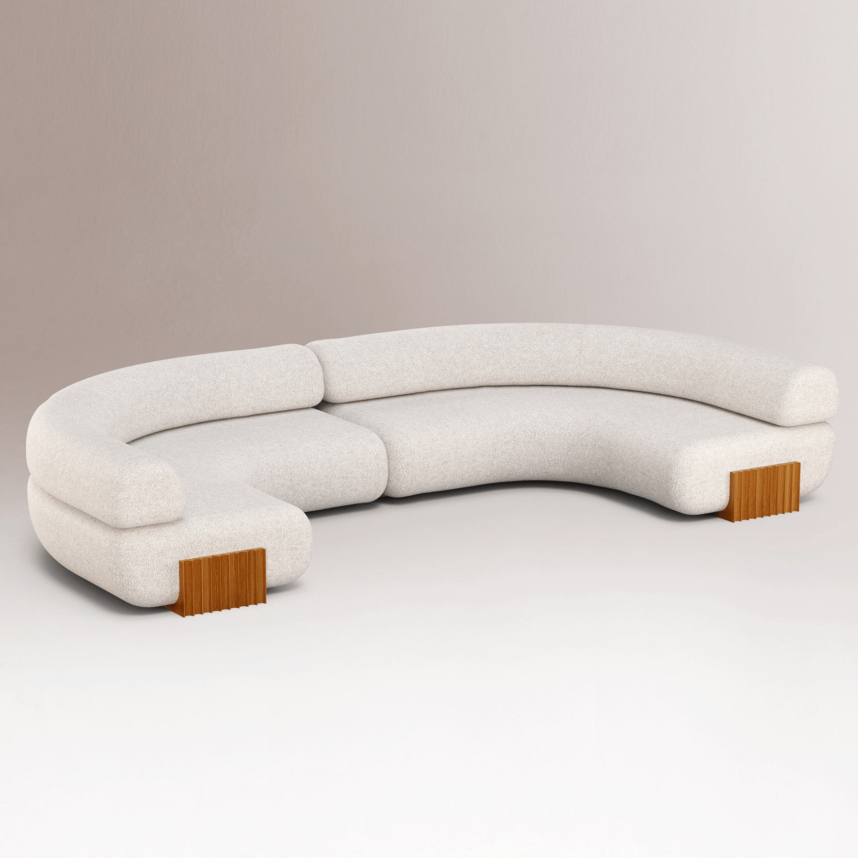 Canapé modulable en bois Carmel
