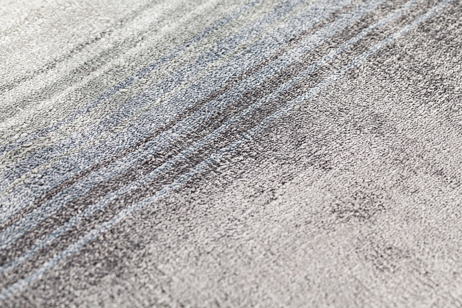 Steen handgeweven viscose vloerkleed