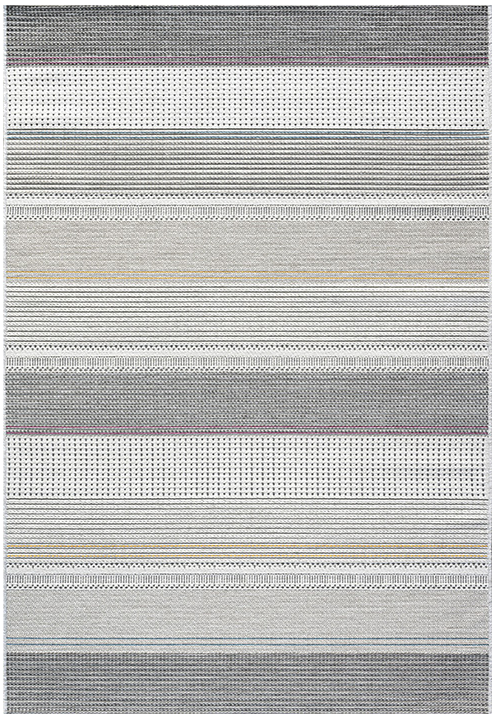 Tapis rayé intérieur/extérieur | Taille: 200 × 290 cm