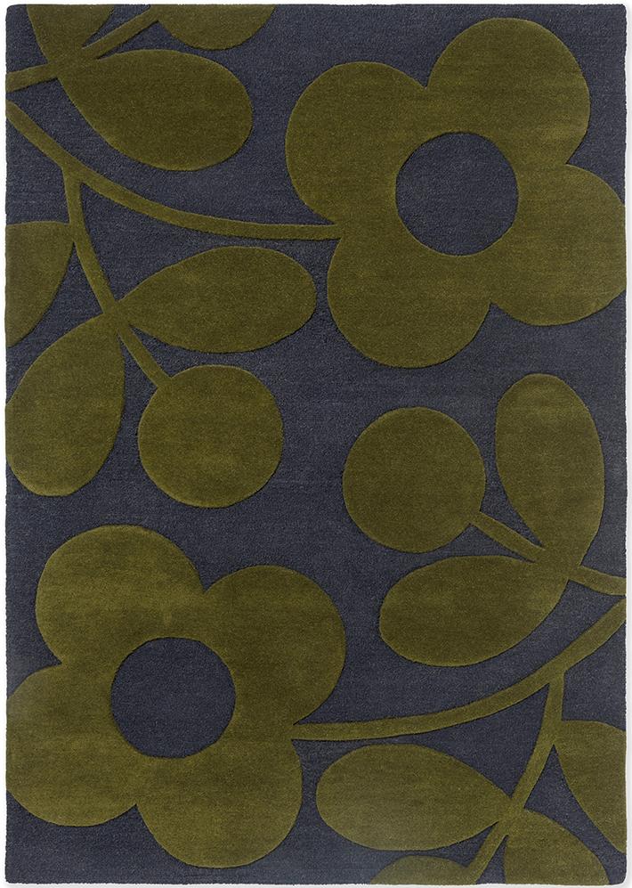 Tapis en laine designer Sprig Stem marine | Taille: 250 × 350 cm