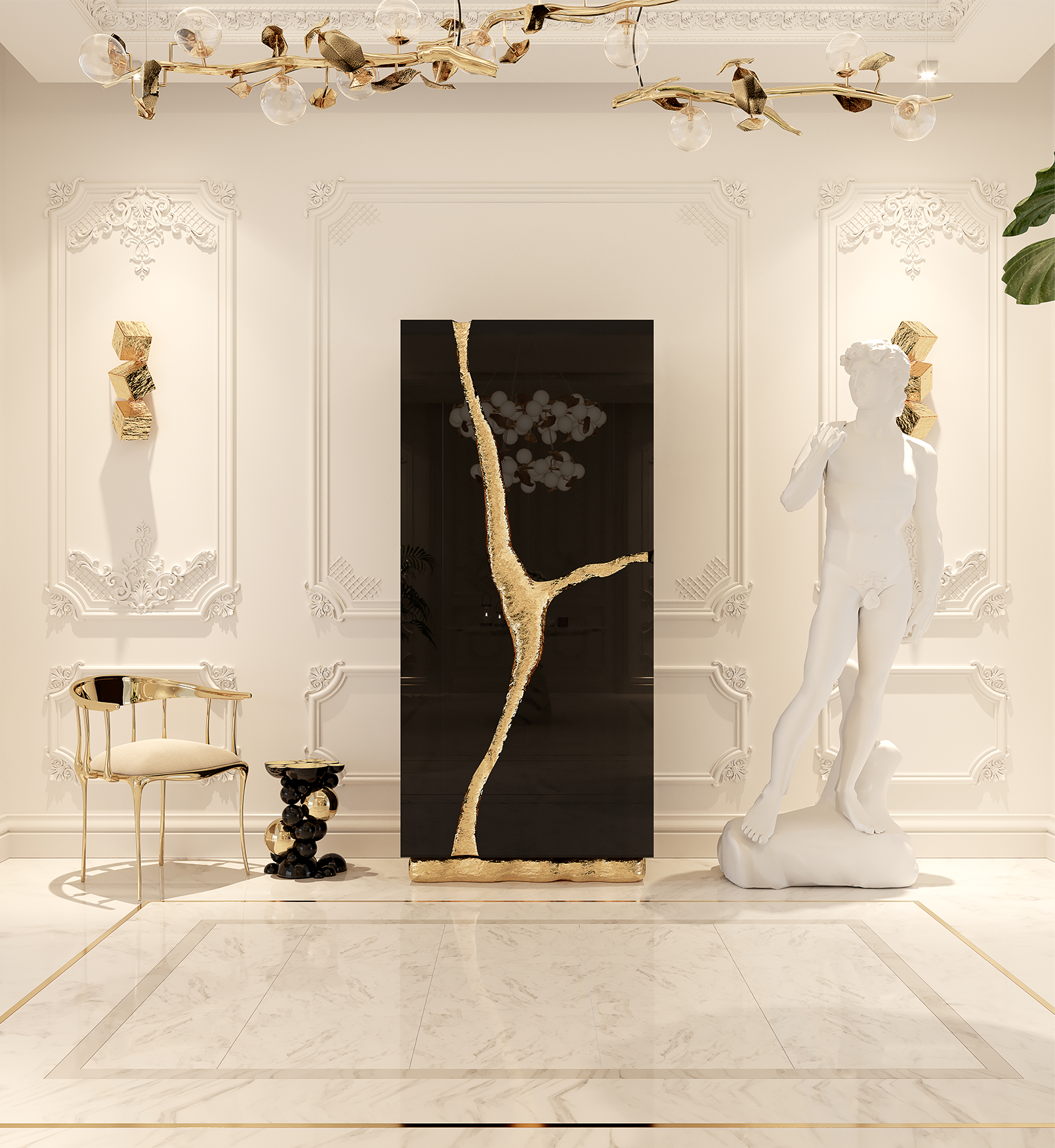 Crème luxe stoel