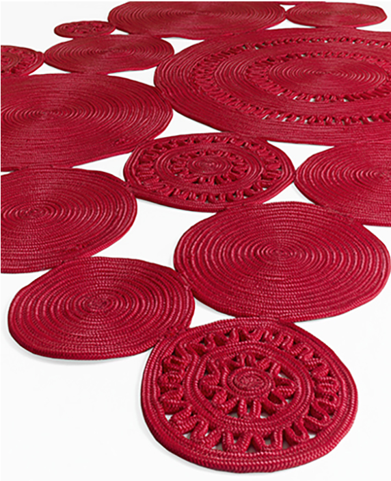 Tapis patchwork tressé Red Beauty | Taille: 160 × 230 cm