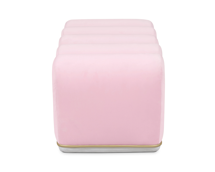 Zoete wervel roze bankje
