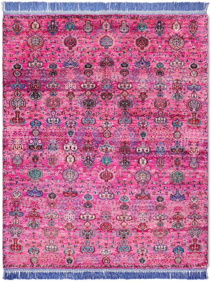 Isfahan roze handgemaakt luxe vloerkleed