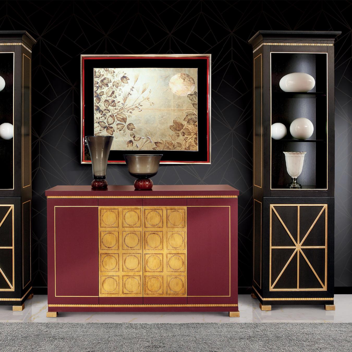Gold Leaf dressoir met gelakte panelen