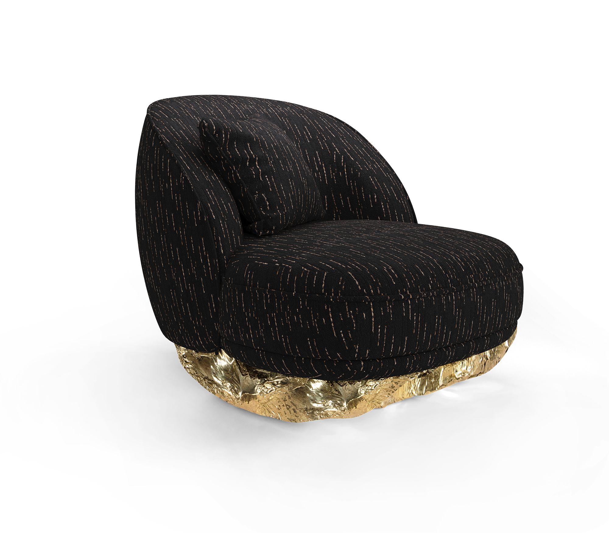 Fauteuil noir Angora II