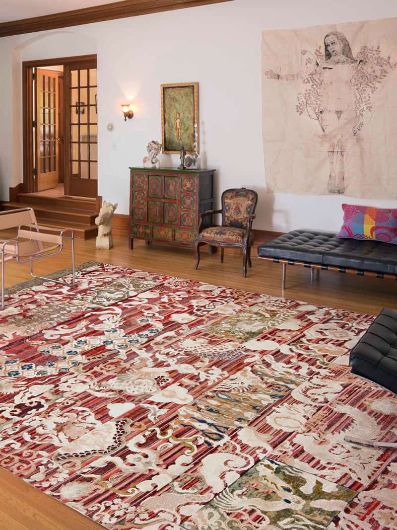 Tapis de luxe noué à la main Dragon