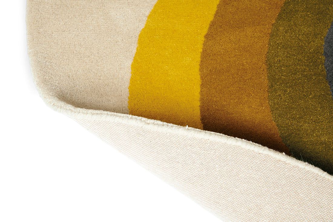 Tapis rond Sunflower jaune | Taille: Ø 150 cm