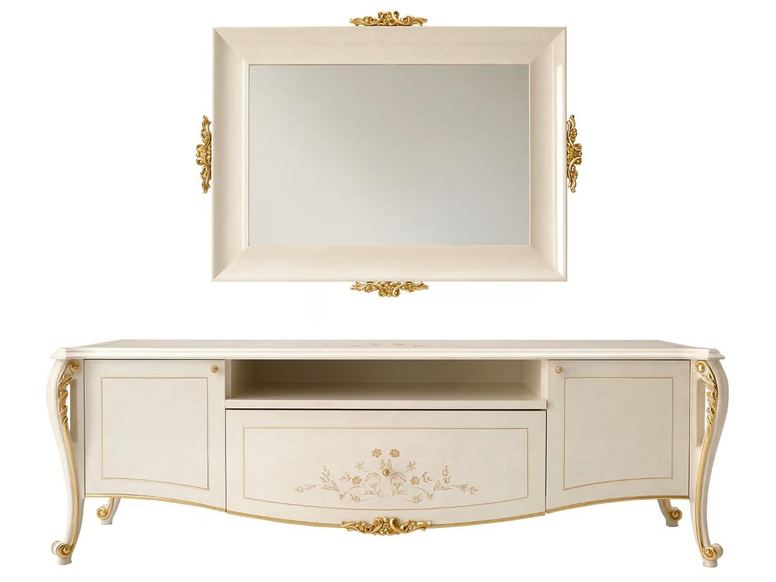 Meuble TV ivoire italien | Configuration: Zonder frame Meuble TV ivoire italien | Configuration: Zonder frame