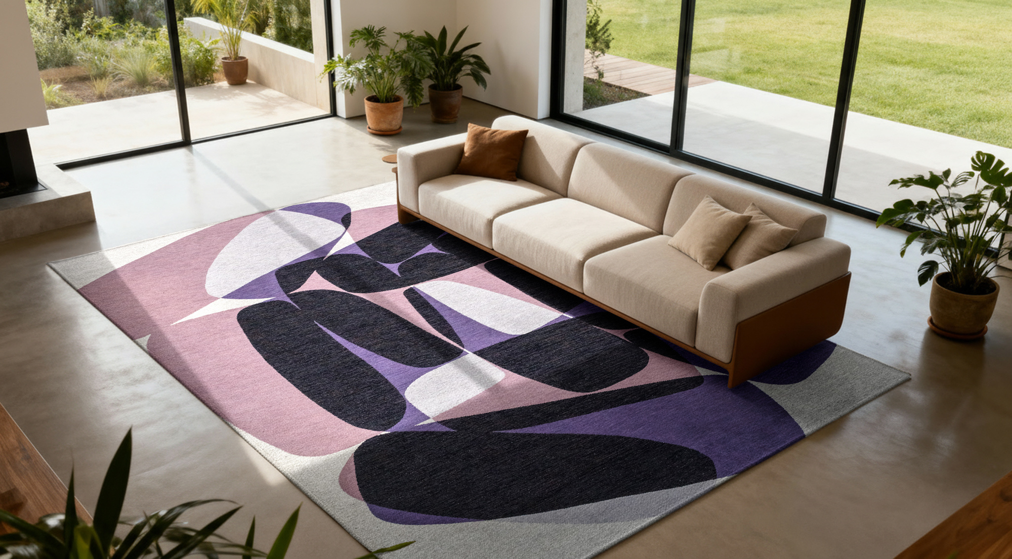 Stones Eclipse vloerkleed | Maat: 240 × 340 cm