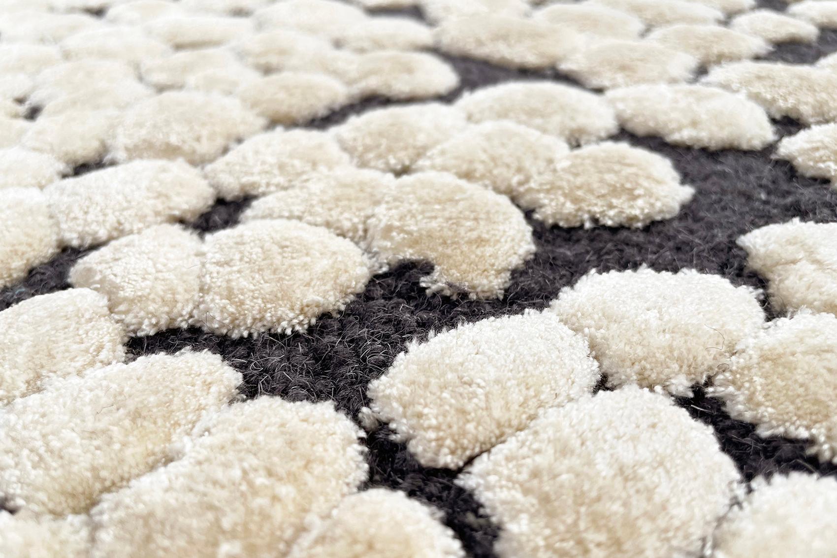 Pad linen zwart vloerkleed