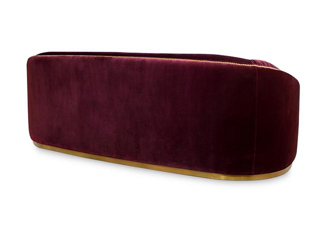 Premium Comfort rode gebogen bank