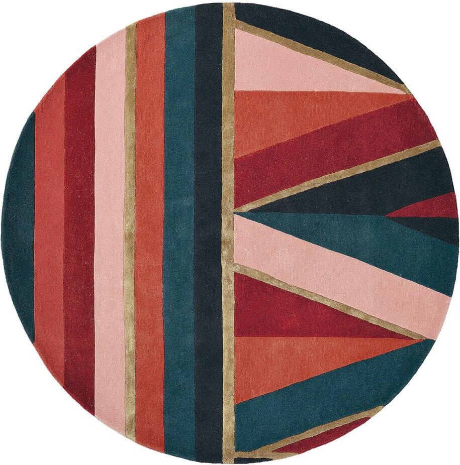 Tapis rond Sahara bordeaux | Taille: Ø 200 cm