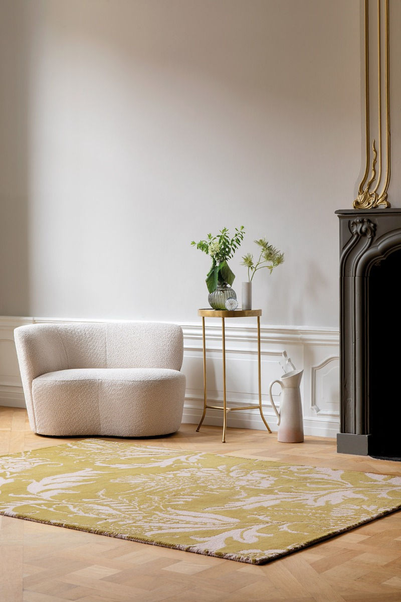 Baroque geel vloerkleed