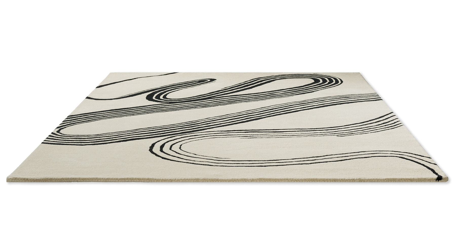 Tapis fait main Decor Flow sable doux tufté