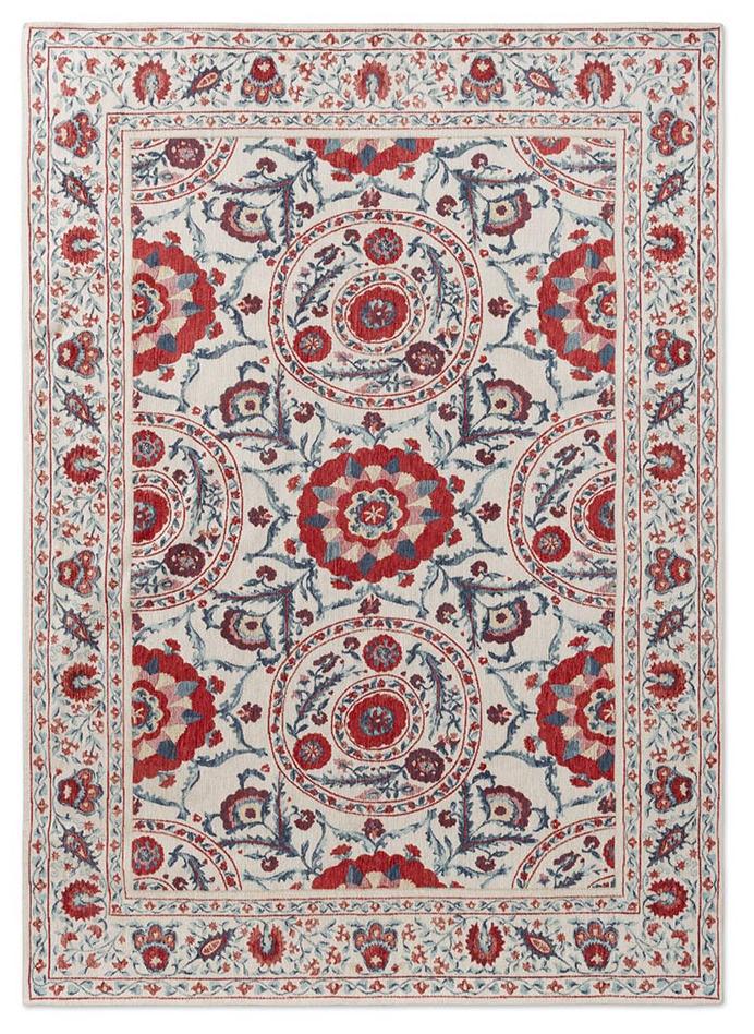 Anthos rood indigo designer vloerkleed