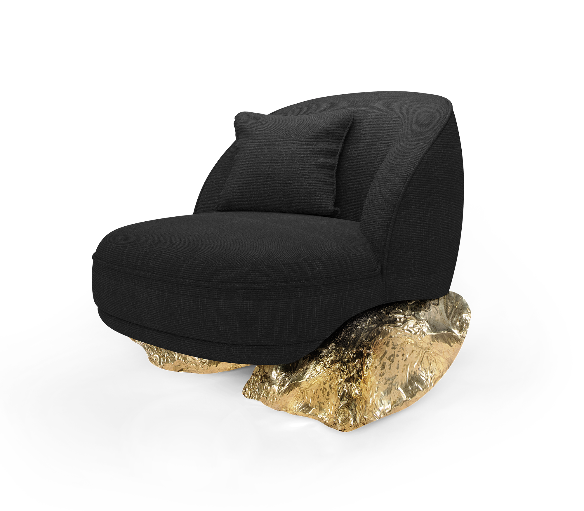 Angora II Baltic zwarte fauteuil