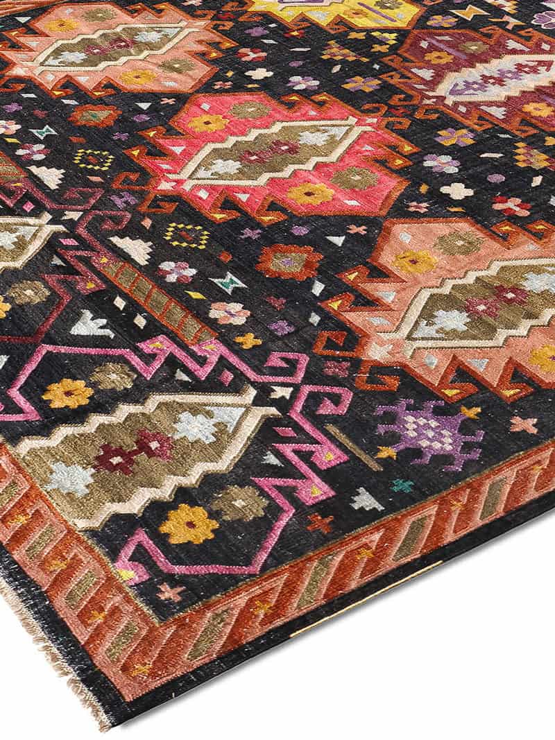 Tapis de luxe fait main Flatweave | Taille: 183 × 274 cm