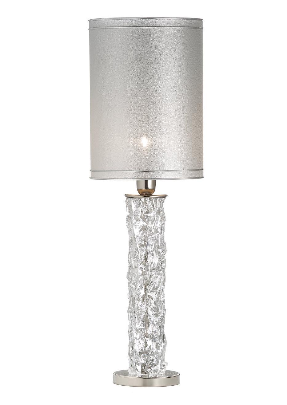 Lampe de table en verre de Murano pincé