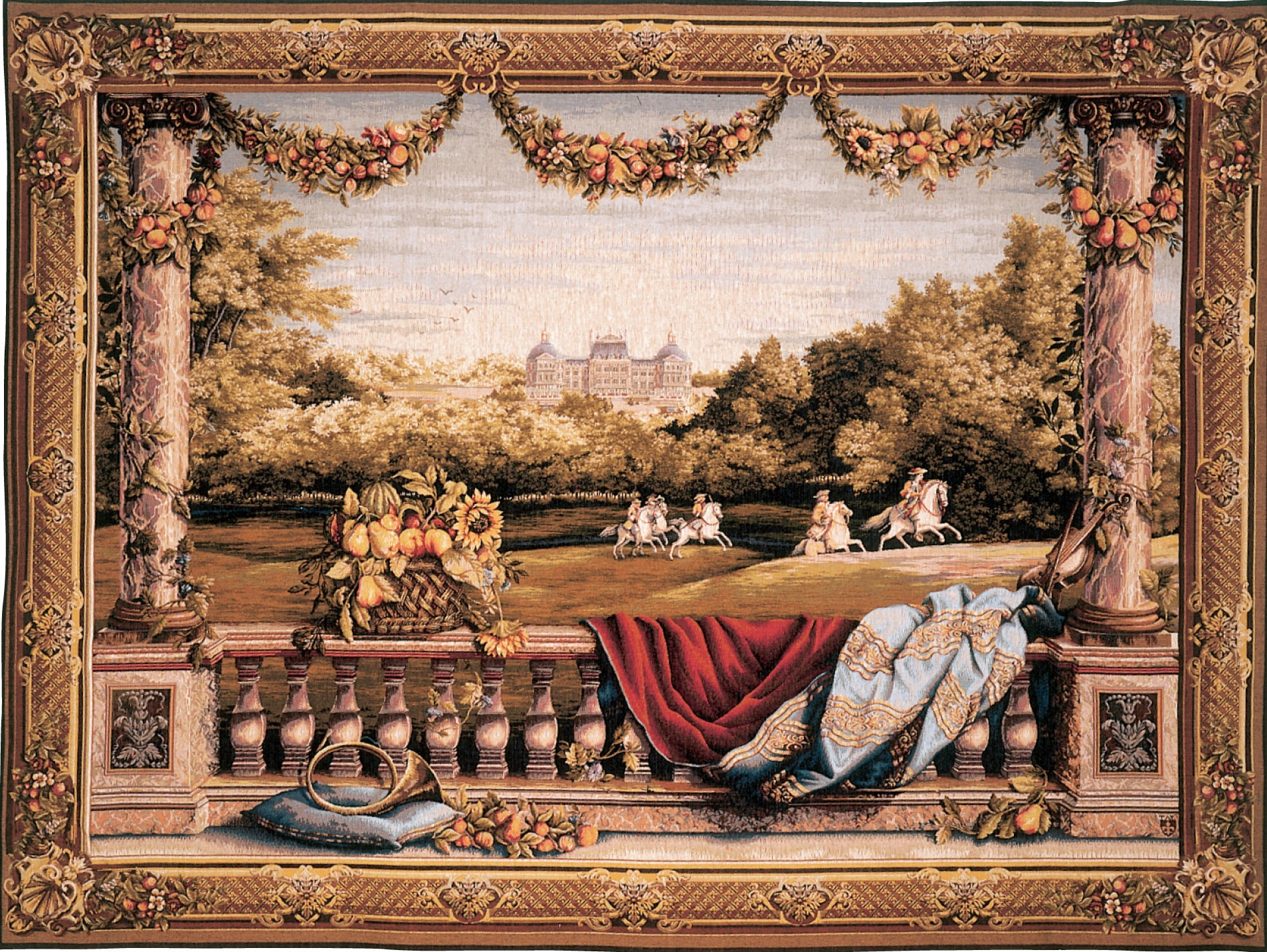 Bellevue kasteel wandtapijt | Maat: 150 × 200 cm